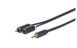 Audiokaapeli 3.5MM - 2 X RCA 2m uros-uros