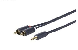 Audiokaapeli 3.5MM - 2 X RCA  10m uros-uros