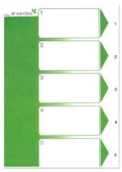 akemisto A4 1-5  muovi/hakemistosivu kartonki