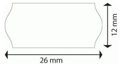 Hintaetiketti 26x12mm valkoinen L1 irtoava liima