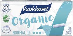 Vuokkoset Organic tamponi 16kpl normal