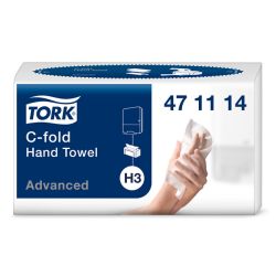 Käsipyyhe Tork H3 Advanced C-fold 2-krs valkoinen 2400 arkkia