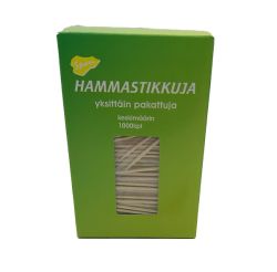 Hammastikku 65mm muovikääre 1000 kpl