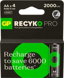 Recyko Pro LR6/AA alkaliparisto ladattava 2000mAh 1,2V 4 kpl