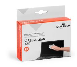 Screenclean DUO puhdistuspyyhe näytöille  10 paria märkä/kuiva pyyhkeitä