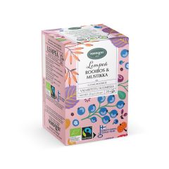 Pussitee Lempeä rooibos ja mustikka Luomu 20 pussia