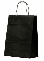 Paperikassi musta FSC 90g 22x10x33cm