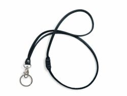 Avainkaulanauha nahkaa musta 94 cm