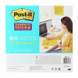 Viestilappu Super Sticky Big Notes keltainen 27,9x27,9cm 30kpl