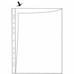 Kansiotasku A4 120mic 2-sivua auki PP kirkas sileäpinta 100kpl