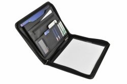 Kokouskansio A4, keinonahka, musta