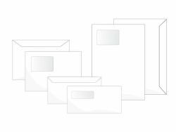 Kirjekuori E4 valkoinen ikkuna 90x60mm tarrasuljenta 500kpl