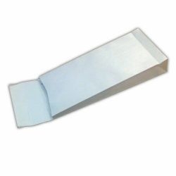 Näytepussi NP4TV valkoinen 250x480x70mm tarrasuljenta 100kpl