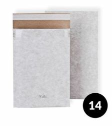 Kartonkikuori 14 valkoinen 184x280mm tarrasuljenta 100kpl