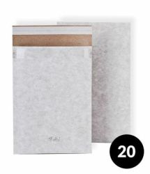 Kartonkikuori 20 valkoinen 362x478mm  tarrasuljenta 50kpl