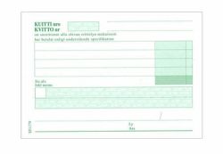 Kuitti-ja laskulomake A6 jäljentävä+erittely