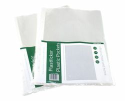 Kansiotasku A4 40mic ylhäältä auki PP kirkas sileäpinta 100kpl