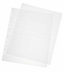 Valokuvatasku A4 120mic 2 taskua (2xA5) PVC kirkas sileäpinta