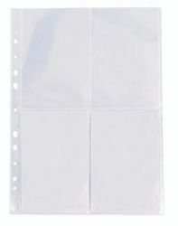 Valokuvatasku A4 80mic 4 taskua (kymppikuva) PP kirkas sileäpinta 10kpl