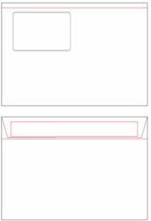 Kirjekuori C5 valkoinen ikkuna 90x60mm tarrasuljenta 1000kpl