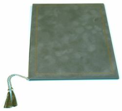 Adressikansio samettia harmaa hopeinen nyöri