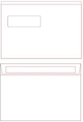 Kirjekuori C5 valkoinen ikkuna 35x95mm tarrasuljenta 1000kpl