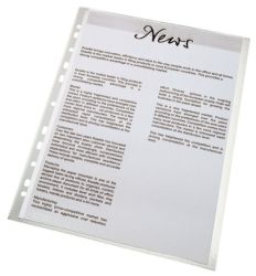 Kansiotasku A4 85mic vasen sivu auki PP kirkas appelsiinipinta 100kpl