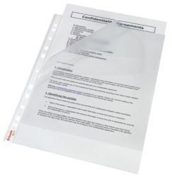 Kansiotasku A4 85mic 2-sivua auki PP kirkas appelsiinipinta 100kpl