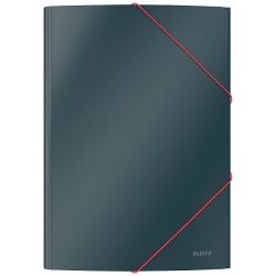 Cosy kulmalukkokansio A4 harmaa 3 läppää kuminauhasuljenta