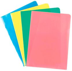 Muovitasku A4 120mic 2-sivua auki PP värikäs appelsiinipinta 100kpl