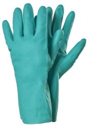 Chemforce 47A kemikaalisuojakäsine 10/XL vihreä nukattu paksumpi nitriilikäsine