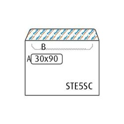 Kirjekuori Turva E5 valkoinen ikkuna 30x90mm tarrasuljenta 1000kpl