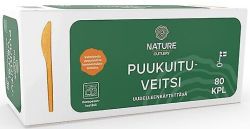 Nature Line uudelleenkäytettävä puukuituinen ruokaveitsi 17 cm, 100 kpl, HoReCa