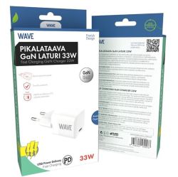 Pikalataava GaN -verkkolaturi 33w USB-C Valkoinen