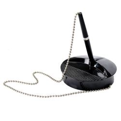 Kuulakärkikynä ketjulla musta sininen muste