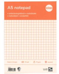 Avolehtiö A5 70 lehteä 7x7mm ruudutus