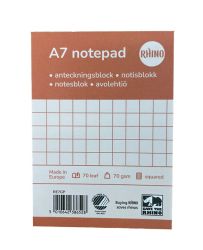 Avolehtiö A7 70 lehteä 7x7mm ruudutus
