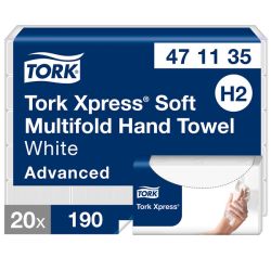 Tork Xpress H2 Multifold Advanced käsipyyhe 2-kerroksinen valkoinen 3800ark
