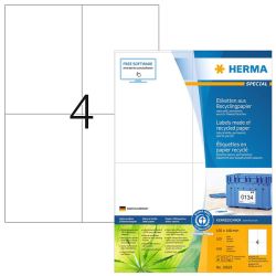 Special 10829 A4/8-osainen kierrätysmateriaali tulostustarra 105x148mm 100ark