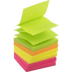 Z-notes viestilappu 76x76mm 6 neonväriä 6x100kpl