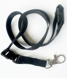 Turvakaulanauha 9mm 86cm musta metallinen papukaijaklipsi