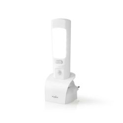 Led yövalo ja taskulamppu verkkovirtakäyttöinen valkoinen