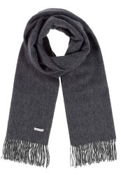 Kuura villakaulaliina tummanharmaa, koko 57x190cm