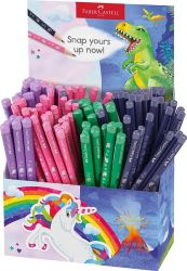 Unicorn & dinosaur lyijykynädisplay 4 väriä 40 jumbo ja 80 standard