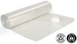 Jätesäkki LDPE kirkas 125L (150L) 750x1150mm 50mic 25kpl