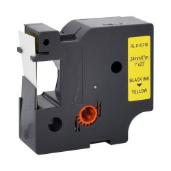 Tarranauha 24mmx7m musta/keltainen  Dymo yhteensopiva S0720980