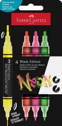 Black Edition Shake and Paint akryylitussi 4 neonväriä Black Edition