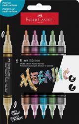 Black Edition Shake and Paint akryylitussi 4 metalliväriä Black Edition