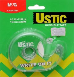 Invisible asiakirjateippi  18mm 30m katkaisutelineellä