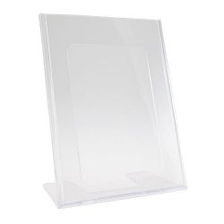 Esiteteline A5 L-malli lasinkirkas akryyli